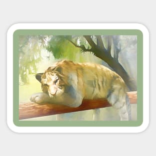 Chilling Tiger Sticker